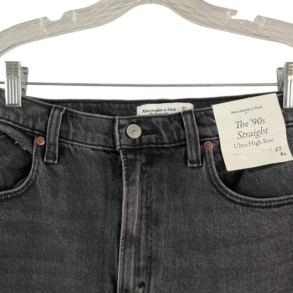 NWT Abercrombie & Fitch The 90s Straight Leg Ultra High Rise Women Jeans Size 4 - Picture 7 of 8